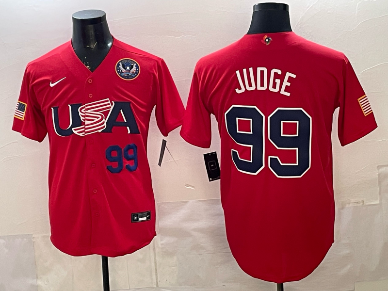 Men 2026 World Cub USA #99 Judge red Nike MLB Jersey 001->more jerseys->MLB Jersey